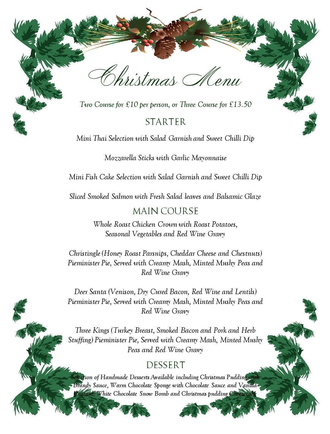 Menu Di Natale Word