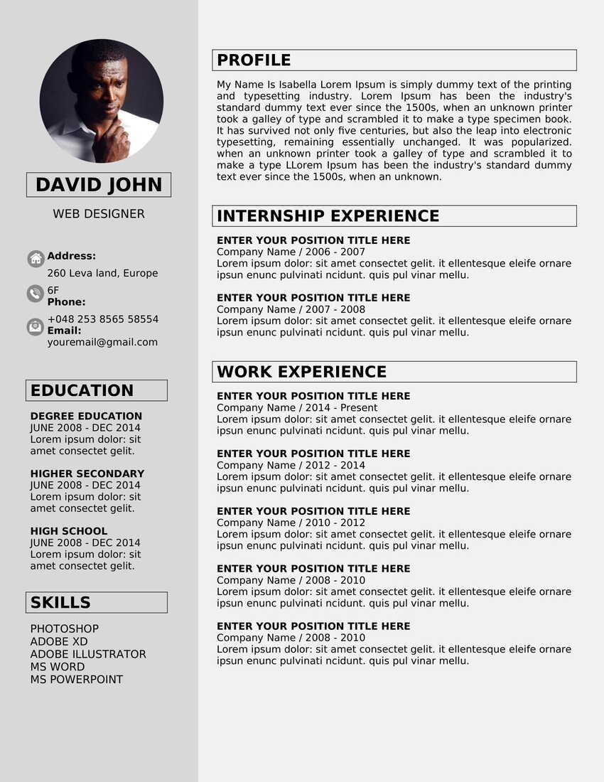 Resume Templates 2024 Free Cecil Daphene
